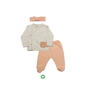 3lü Zıbın Takım Fluffy And Lovely 13106 Bej