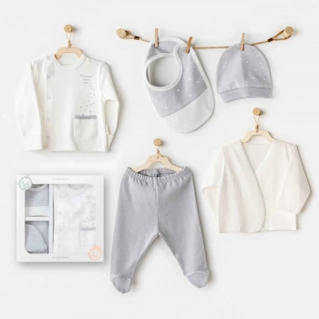 Andywawa Ac25700 Mommys Little Star 5li Hastane Çıkışı Ekru