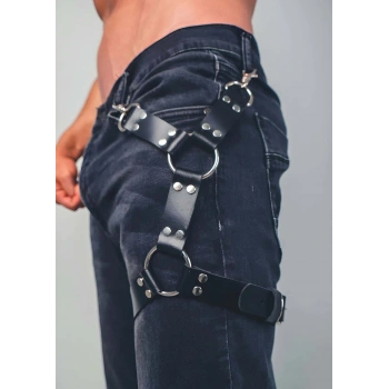 Bacağı Saran Seksi Deri Harness - Brfm51