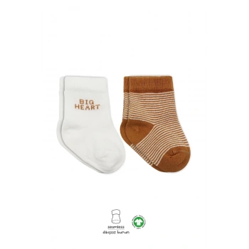 Big Heart Penye Soket Çorap 2li  Hardal
