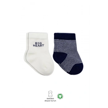 Big Heart Penye Soket Çorap 2li  Lacivert