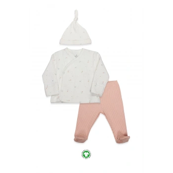 Bloom White 3lü Zıbın Takım 13112 Ekru Gül Kurusu