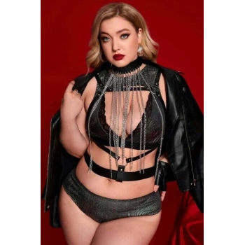 Boyundan Zicirli Asıklı Göğüs Harness - Brf947