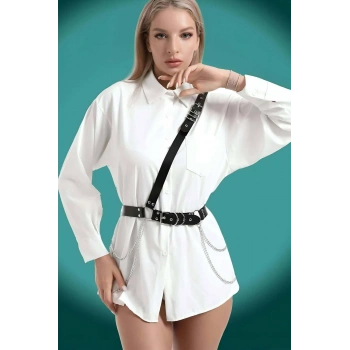 Elbise - Gömlek Üzeri Şık Deri Kemer - Brf813