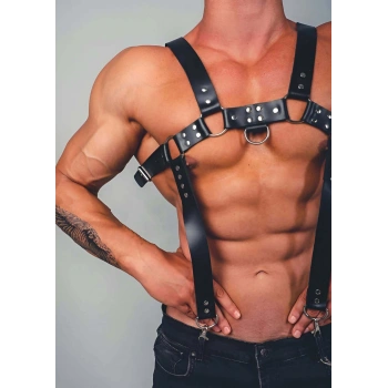 Fantazi Erkek  Giyim Deri Harness - Brfm23