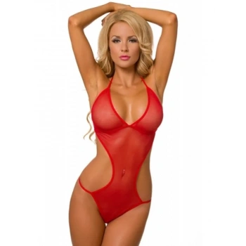 Fantazi Kırmızı Tül Babydoll Gecelik