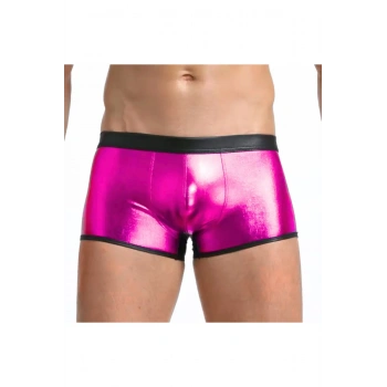 Fantezi Deri Görünümlü Pembe Erkek Boxer - Fantezi Tanga