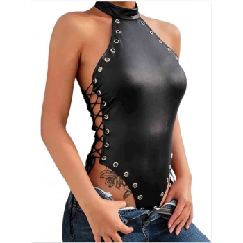 Fantezi Yanları Kuş Gözlü Yandan Bağlamalı Seksi Babydol