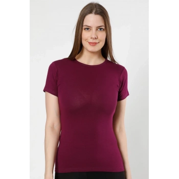 Giyim BAYAN KISA KOL BODY MOR