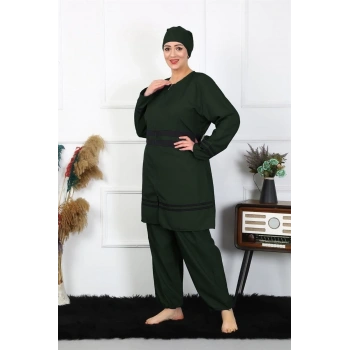 Giyim BÜYÜK BEDEN TESETTÜR MAYO HAKİ