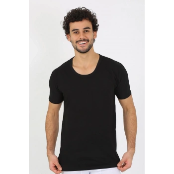 Giyim ERKEK AÇIK YAKA SİYAH PENYE ATLET