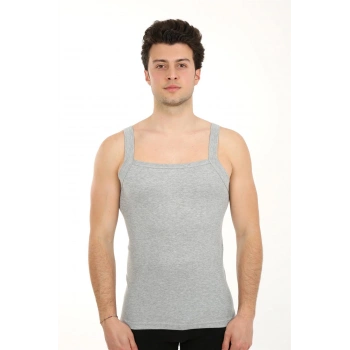 Giyim ERKEK KALIN ASKILI LİKRALI ATLET GRİ