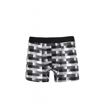 Giyim ERKEK PENYE LİKRALI DESENLİ BOXER FÜME