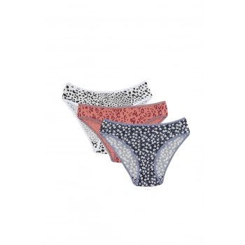 Giyim KADIN 3LÜ KÜLOT LACİVERT - GRİ - SOMON