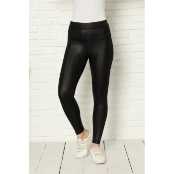 Giyim KADIN DERİ TAYT SİYAH