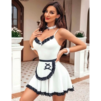 Giyim KADIN FANTEZİ KOSTÜM TAKIM BEYAZ