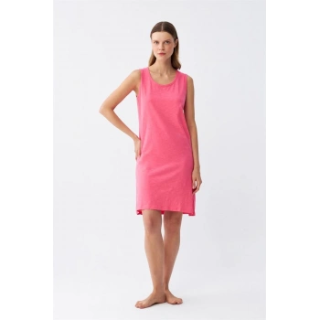 Giyim KADIN KALIN ASKILI PENYE GECELİK FUŞYA