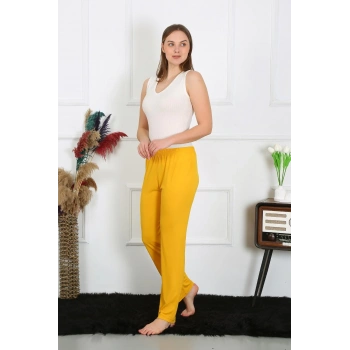 Giyim KADIN PAMUK PENYE TEK ALT PİJAMA SARI