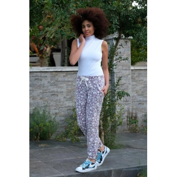 Giyim KADIN WELSOFT POLAR TEK ALT PİJAMA MOR