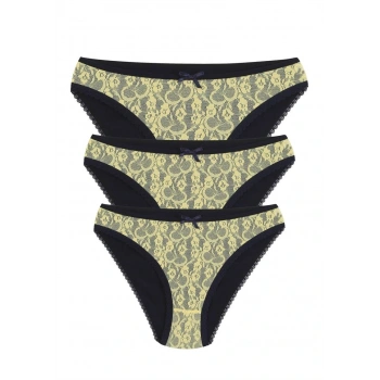 Giyim PAMUKLU 3LÜ KÜLOT LACİVERT