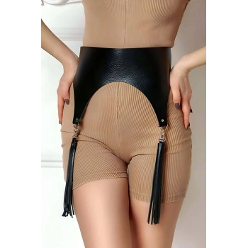 Püsküllü Deri Korse Kemer - Brf788