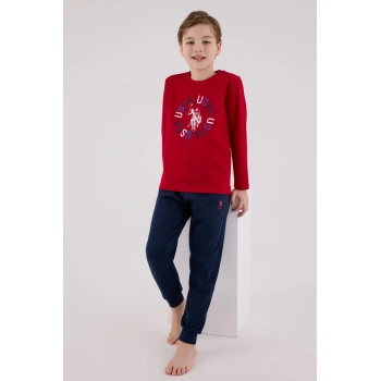 U.s. Polo Assn Uzun Kol Pijama Takım Us2214-4 Kırmızı