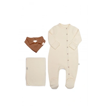 Yenidoğan Tulum Battaniye Gentleman 13116 Ekru