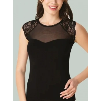 1270 Kolsuz Önü Tül Dantelli Atlet