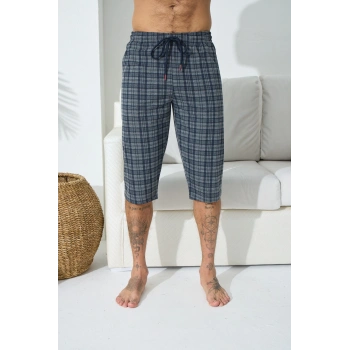 195 Erkek  Ekose Tek Kapri Şort