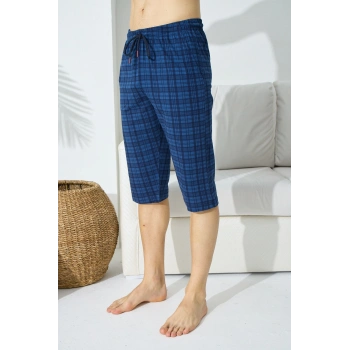 195 Erkek  Ekose Tek Kapri Şort