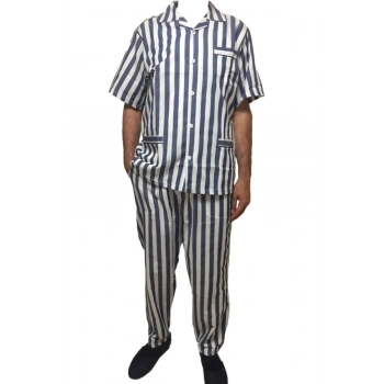 4007 Gaffur Erkek  Kısa Kol Çizgili Pijama Takım