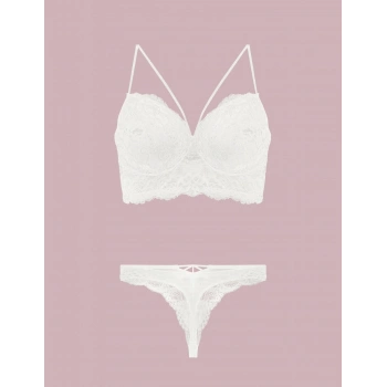 4330 Desteksiz Dantelli Sütyen Takım