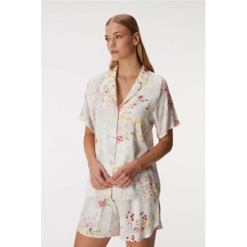 Anıl 11355 Kadın Kısa Kol Gömlek Ve Şort Takım