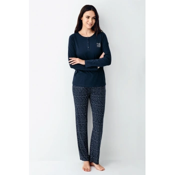 Arnetta 3429-x Kadın Battal Uzun Kol Pijama Takım