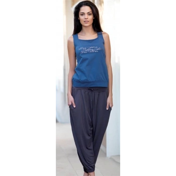 Bayan Yazlık Poly Şalvarlı Pijama 21519