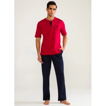 Ds Damat 02000 Kısa Kol 3lü Erkek  Pijama Takımı