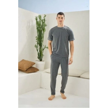 Erkek 2092 Erkek  O Yaka Pijama Takım