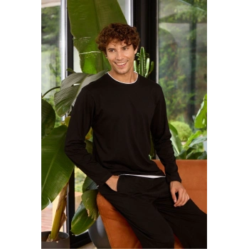 Erkek 9222 Erkek   O Yaka Pijama Takımı