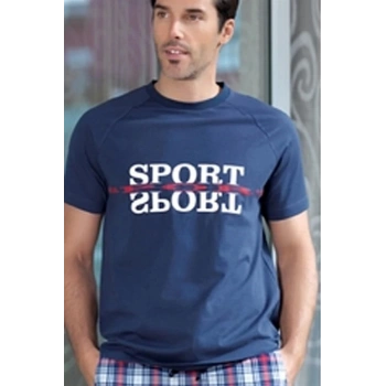 Erkek  Ekoseli Kısa Kollu Pijama Takımı 21396