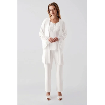 Freshness 322 Kadın Sabahlıklı Pijama Takımı