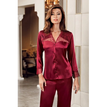 Freshness 9600-pt Saten Dantel Detay Pijama Takım