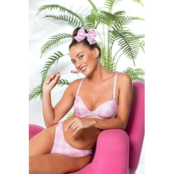 Gallipoli 32081 Ekose Desenli Hafif Destekli Sütyen Ve Slip Takım