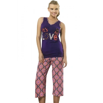 Hmd Kadın Kolsuz Kapri Takım 50010