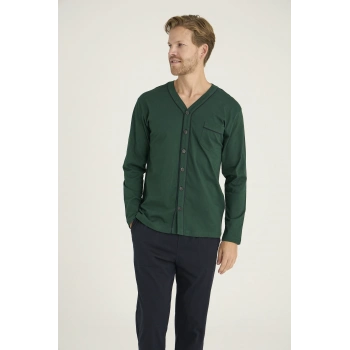 Kocabey 9267 Erkek V.yaka Boydan Düğmeli Pijama Takım