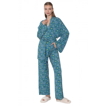 Limissi Viskon Desenli Pijama Yakımı