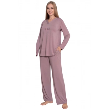 Limissi Viskon Uzun Kollu Kadın Pijama Takımı 24642