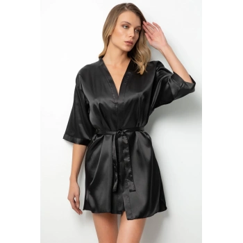 Nilay 652 Kısa Saten Sabahlık