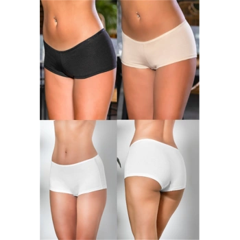 Pamuklu Boxer Külot (karışık) Siyah-beyaz-ten (brf2963)