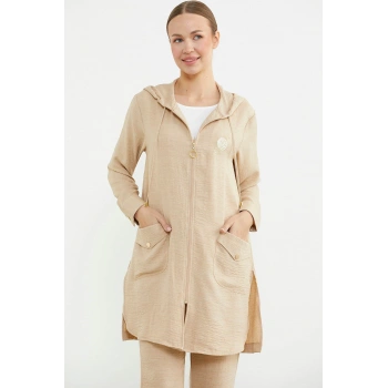 Sementa 76473 Büyük Beden Keten Görünümlü Üçlü Takım