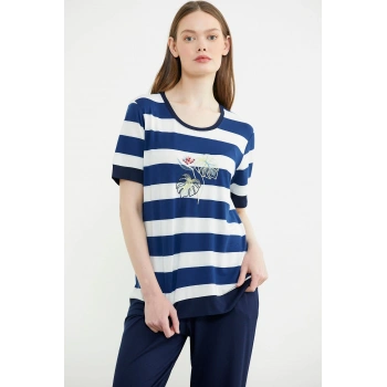 Sementa 76476 Rahat Kalıp Çizgili Pantolon Takım